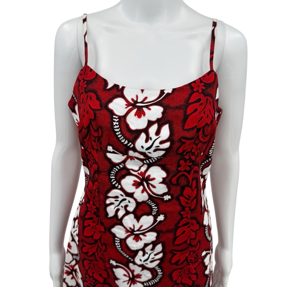 Womens KYS Sleeveless Red Hawaiian Aloha Dress M - Picture 2 of 6